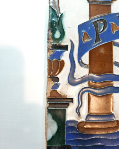 Imagen 4 de 5 de Antiguo Azulejo De Posible Origen Valenciano 7420