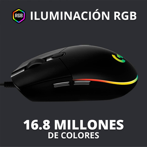 Mouse gamer de juego LogitechG Series Prodigy G102 negro
