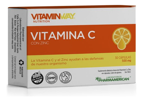 Vitaminway® Vitamina C + Zinc X 30 Cápsulas