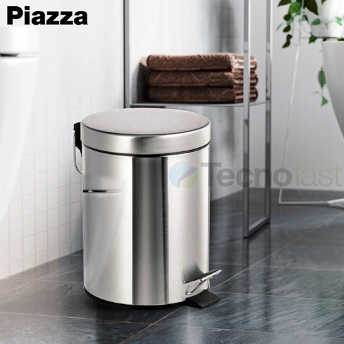 Cesto Tacho De Basura Acero Pedal Baño Cocina 5 Litros Piazz