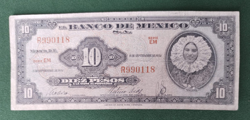 Billete De Mexico 10 Pesos American Bank Note Circulado