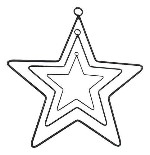 Garland Pentagram Iron Circle Metallic Line 3 Unidades