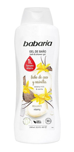 Gel De Baño Babaria Leche De Coco & Vainilla 1000 Ml