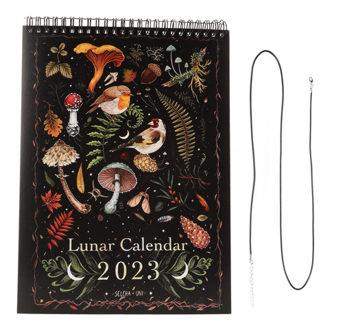 Calendario: Dark Forest 2023, Lunar, Resistente Al Agua, 12