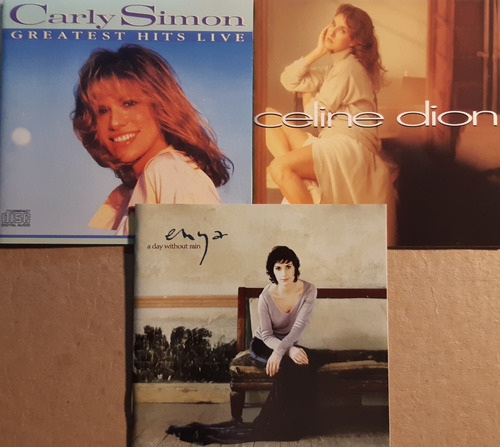 3 Cds: Carly Simon Greatest Hits Live, Celine Dion, Enya ...