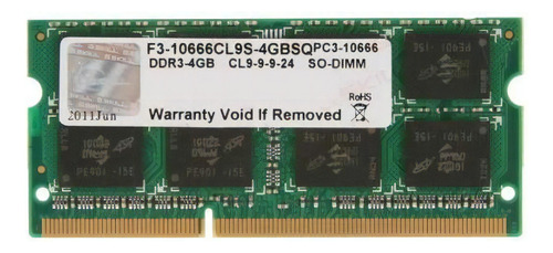 Memória RAM Standard  4GB 1 G.Skill F3-10666CL9S-4GBSQ