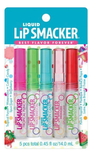 Lip Smacker Liquid Lip Gloss Con 5 Piezas 