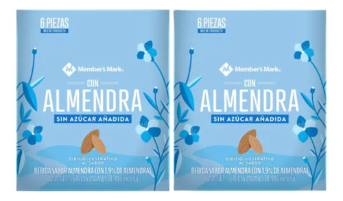 Bebida Member's Mark Sin Azúcar Almendra Añadida 12 Pzas