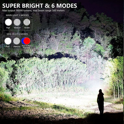 A Spotlight 90000 Lúmenes Linterna De Mano Led Spot Light,