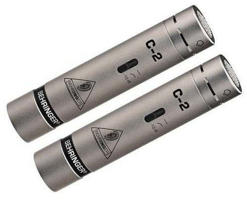 Micrófonos Behringer C-2 condensador cardioide plateados