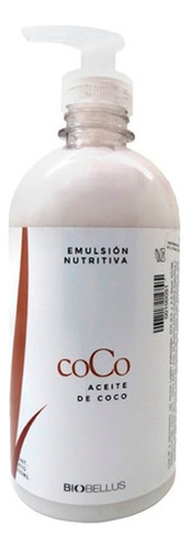 Emulsión Nutritiva Con Aceite De Coco Biobellus x 500 ml