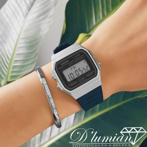 Imagem 5 de 8 de Relógio Casio Masculino F-91wm-7adf Pulseira Borracha