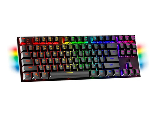 Teclado Rgb Fantech Max Fit 87 Mecanico Gaming Juego Pc 80%