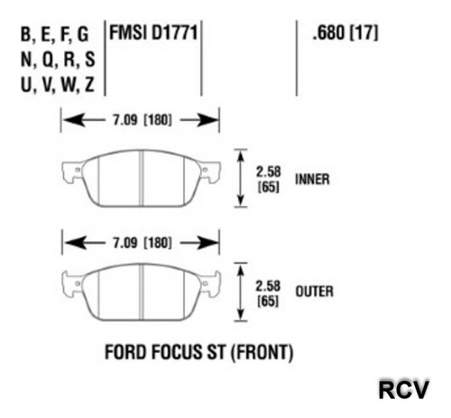 Balatas Disco  Delantera Para Ford Focus St  2014