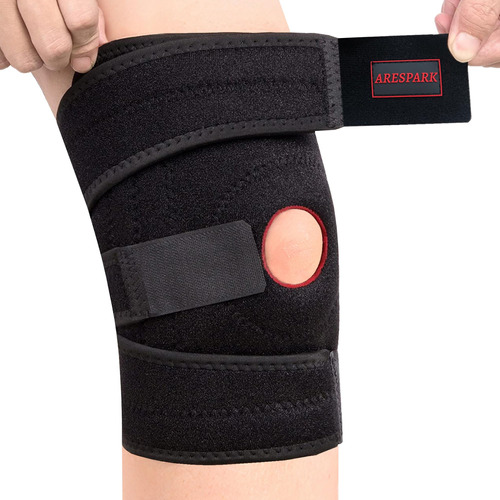 Arespark Knee Brace With Side Stabilizers, Adjustable Compre