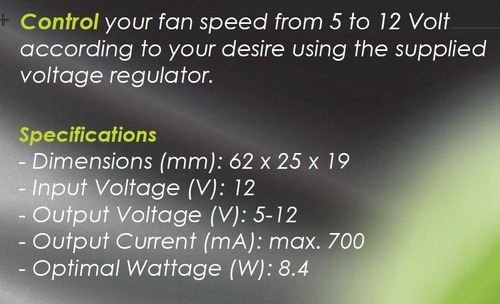 Controlador Manual De Velocidad Rpm Para Coolers 12v Gelid