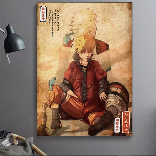 Cuadro Decorativo Artistico Japones Naruto Y Jiraya 50x75cm