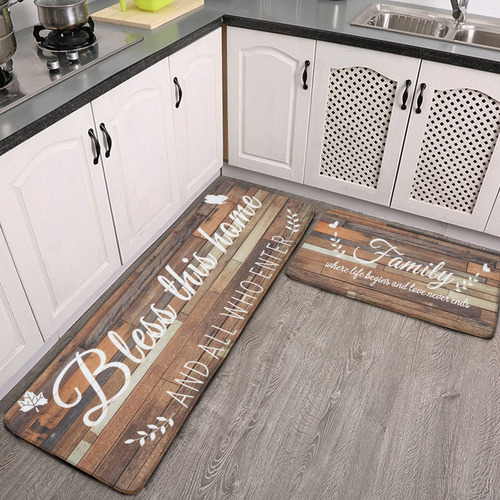 2 Alfombrilla Cocina Estilo Granja Acolchada Comoda 17