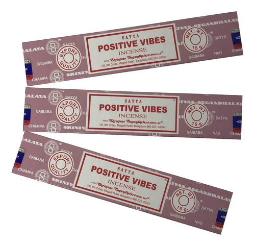 Satya Nag Champa - Varitas De Incienso - Positive Vibes - Pa