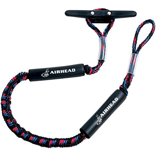 Línea De Muelle Airhead Bungee, 6 Pies, Negro / Azul / Rojo 