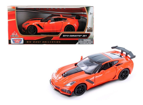 Corvette Zr1 2019 Chevrolet Naranja 1/24 Motor Max