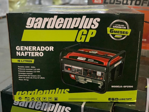 Imagen 2 de 3 de Generador Naftero Garden Plus Gp2500 2500w De Lusqtoff
