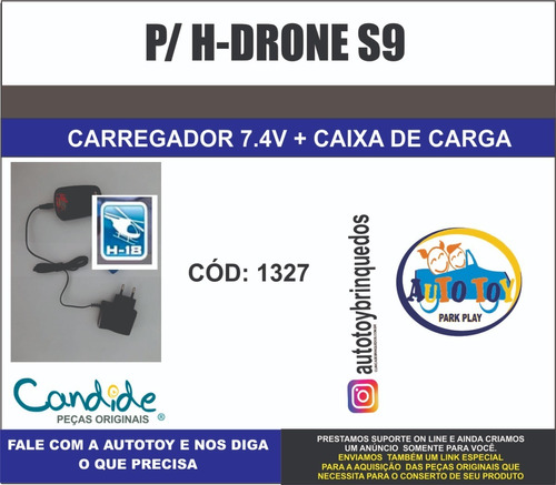 Drone S9 1327 - H-18 - Candide - Carregador + Caixa De Carga