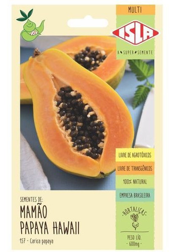 Sementes Mamão Papaya Hawaii Sem Agrotóxico Isla