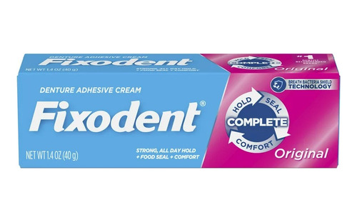 Fixodent Crema Adhesiva Pegamento Original 1.4 Oz / 40grs