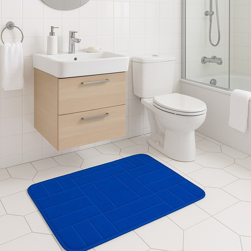 Alfombra Rectangular Antideslizante Memory 40x60 Para Piso