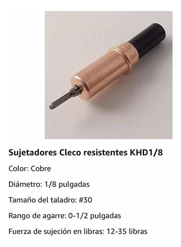 Series Khd Y Kk Cleco 1/8, 5/32, 3/32, 3/16 10 Piezas C/u