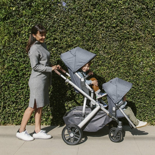 Coche Doble Uppababy Vista V2 Mellizos Hermanos Con 1 Moises