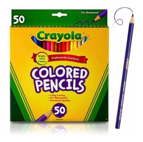 Creyones De Madera Crayola De 50 Colores Escolares