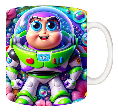 Taza De Plastico Polimero Infantil Animado Blanco