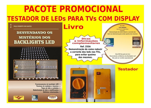 Testador De Leds C/display,livro Mistérios Leds Com Brinde.