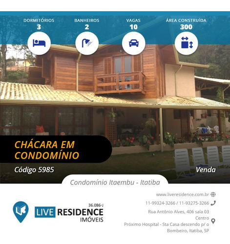 Imagem 6 de 27 de Casa Em Condomínio Itaembu, Itatiba/sp De 5000m² 3 Quartos À Venda Por R$ 900.000,00 - Ca1224235-s