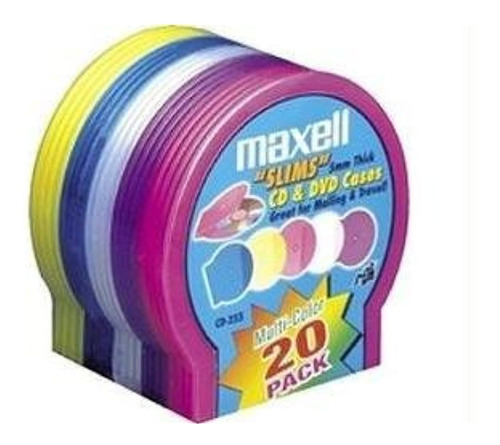 Maxell Cd-355 Almacenamiento Cd Slim Jewel Case 20