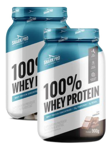 Suplemento em pó Shark Pro  Pro 100% Whey Protein proteínas 100% Whey Protein sabor  chocolate em pote