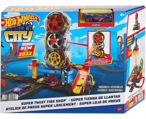 Pista De Carrinhos Hot Wheels City Super Loja De Pneus Novo em