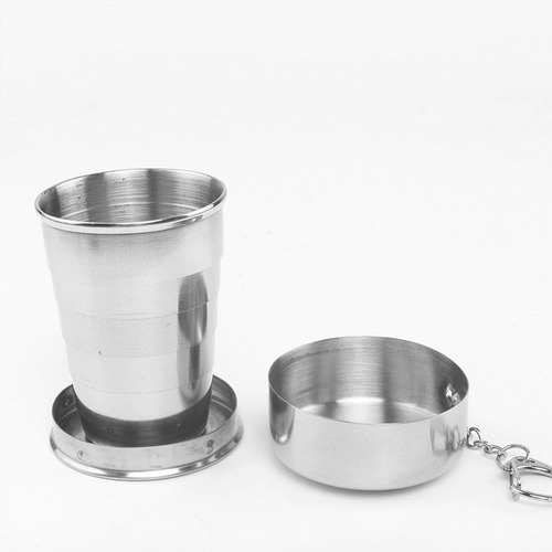 Licorera Acero Inoxidable 18 Oz Forro Cuero Marrón 2 Vasos