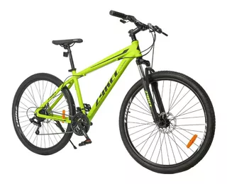Mountain bike Gadnic Mountain Mtb29 L 21v cambios Shimano color verde con pie de apoyo