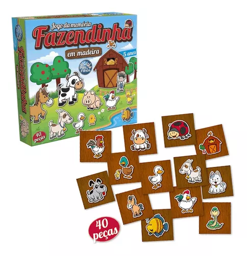 Jogo Fazendinha Baby - Madeira - Brincadeira de Criança - Kits e Gifts