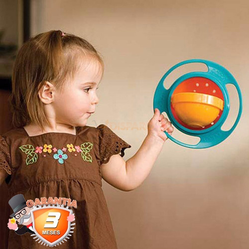 Tazon Plato Giratorio Para Bebes Y Niños Gyrobowl Antivuelco