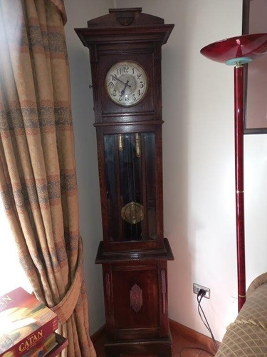 Reloj De Pie Alemán Jugendstill 1870, Con Péndulo Y Pesas
