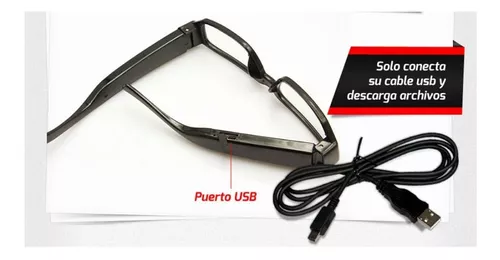 Lentes espia con camara HD alta definicion de 4Gb - Top Security Perú