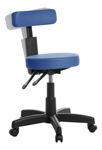 Cadeira Mocho Ergonômica Estética Dentista Rv Azul