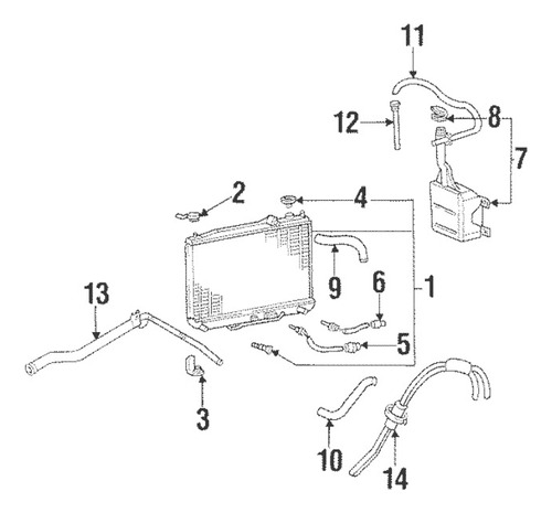 Deposito Radiador Hyundai Elantra 1.6 1991 / 1995 