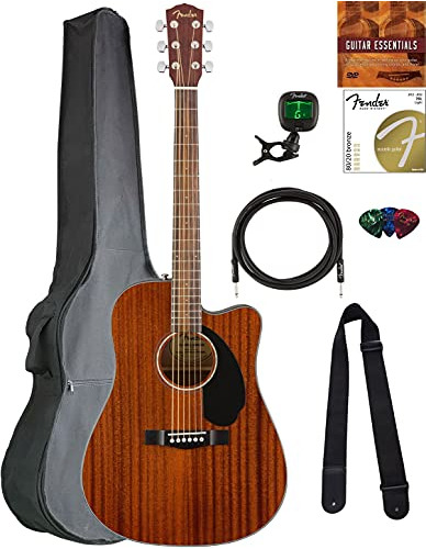 Guitarra Acústica-eléctrica Fender Cd-60sce - Caoba Sólida -