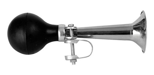 Bocina Corneta Retro De Metal Cromado 18 Cm Para Bicicleta