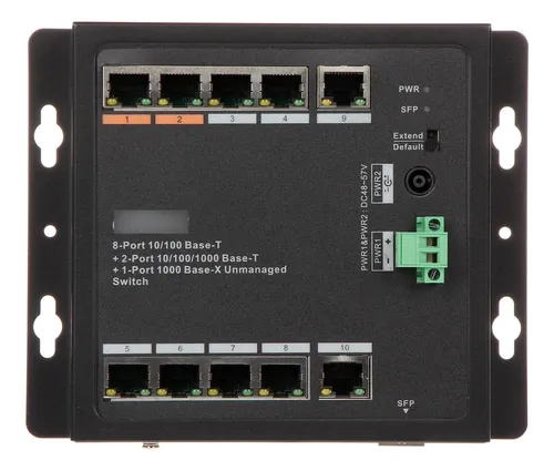 Switch Dahua No Administrable De 11 Puertos 8 Poe Capa 2